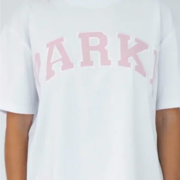 Parke Tops - PARKE White And Pink T-shirt. Size XXL. New!